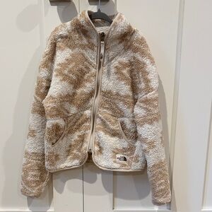 The North Face Kids Tan and Cream Fleece Jacket